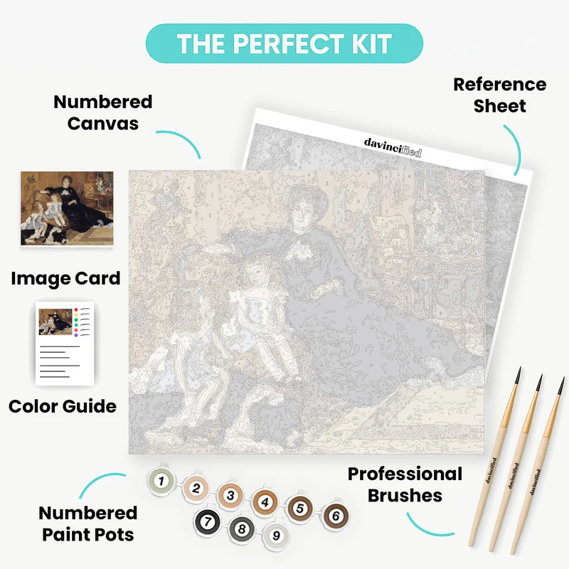 Madame Georges Charpentier and Her Children - Paint by Numbers Kit