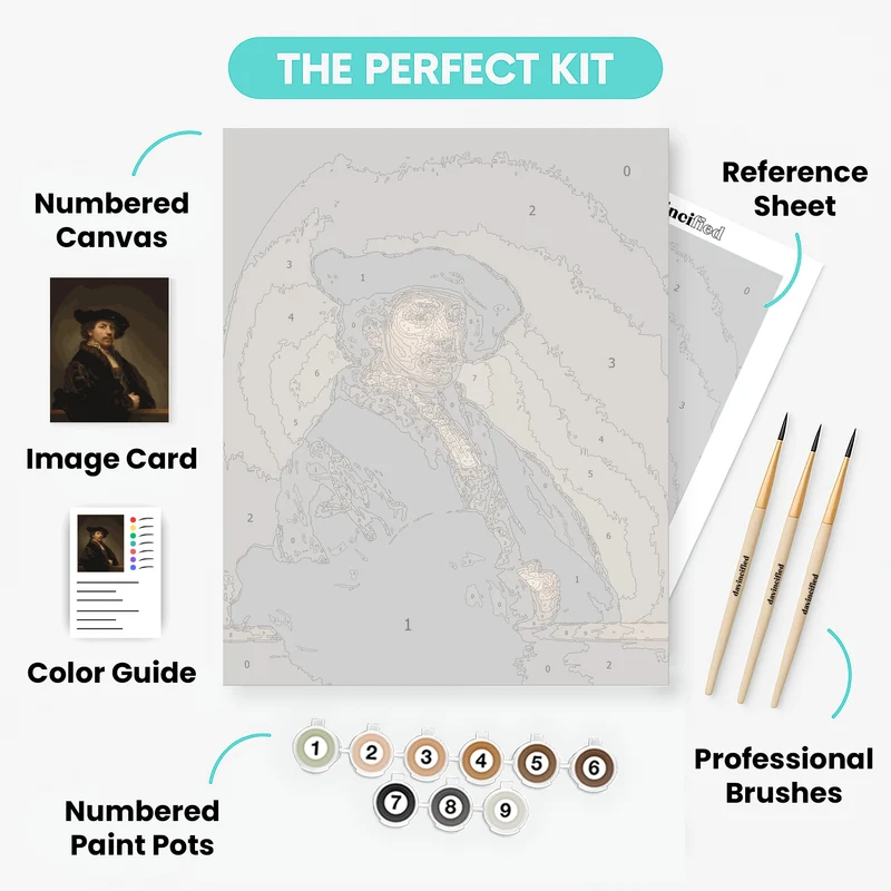 Self-Portrait at the Age of 34 - Paint by Numbers Kit