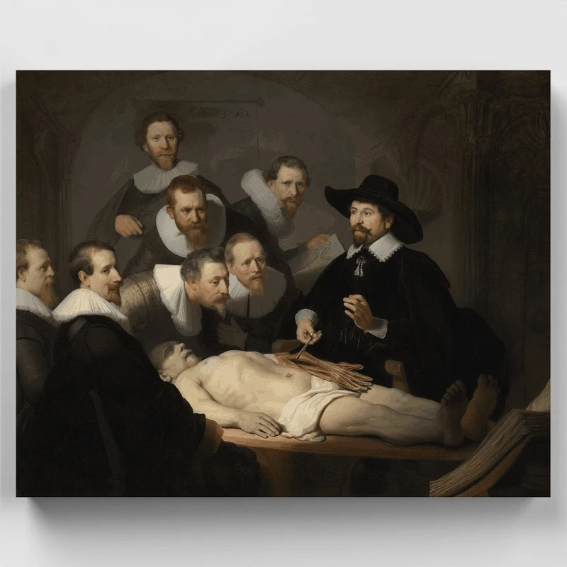 The Anatomy Lesson of Dr. Nicolaes Tulp - Paint by Numbers Kit