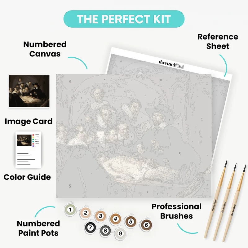 The Anatomy Lesson of Dr. Nicolaes Tulp - Paint by Numbers Kit