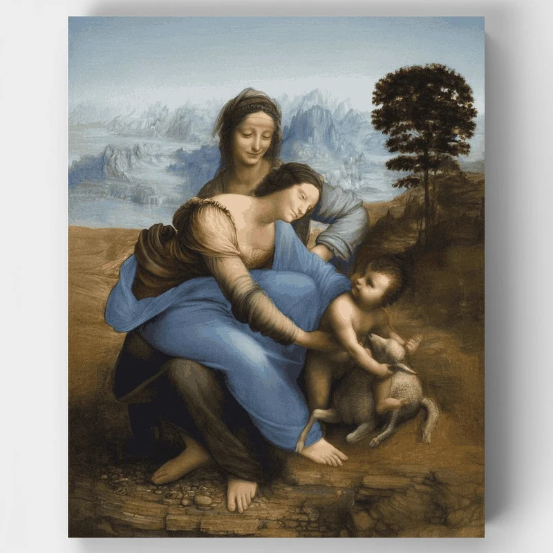 The Virgin and Child with Saint Anne - Paint by Numbers Kit