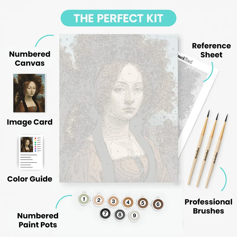 Ginevra de' Benci - Paint by Numbers Kit
