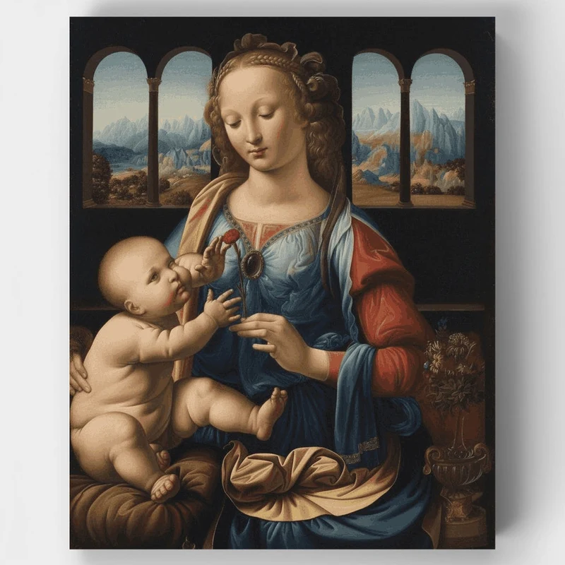 The Madonna of the Carnation - Paint by Numbers Kit