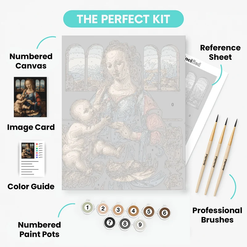The Madonna of the Carnation - Paint by Numbers Kit