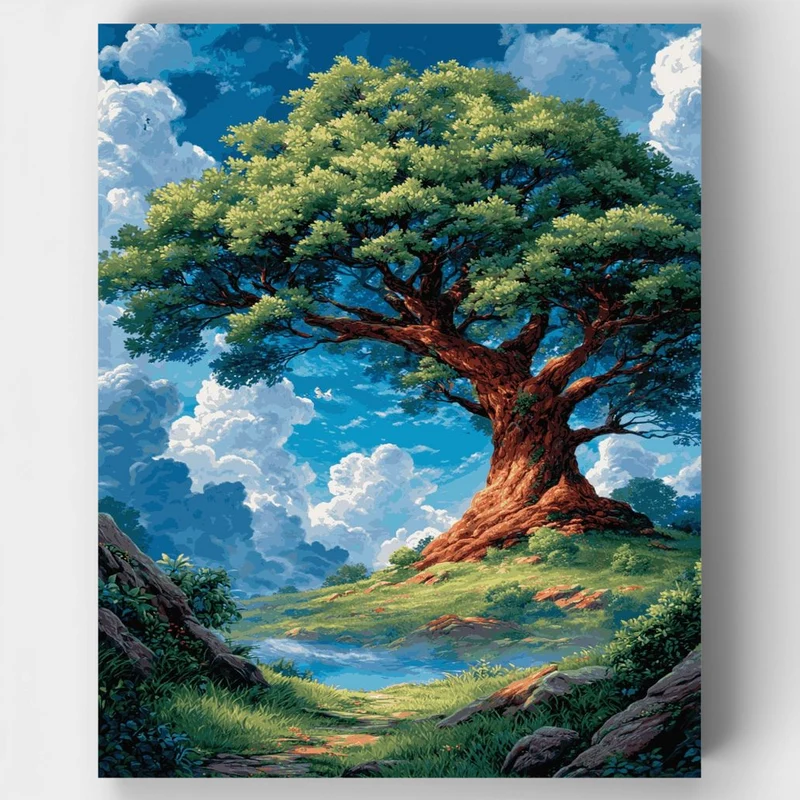"Tree of Tranquil Light" Paint by Numbers Kit