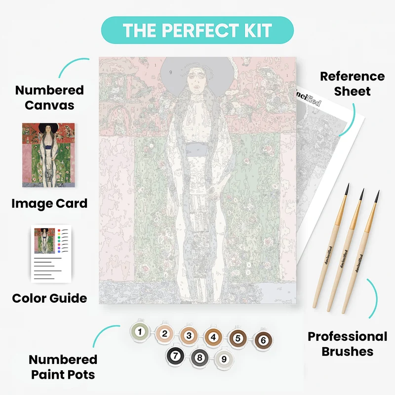 Portrait of Adele Bloch‑Bauer II - Paint by Numbers Kit