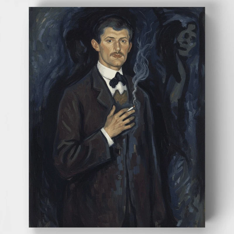 Self‑Portrait with a Cigarette - Paint by Numbers Kit