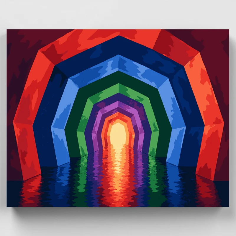 Rainbow Arch Tunnel - Paint by Numbers Kit