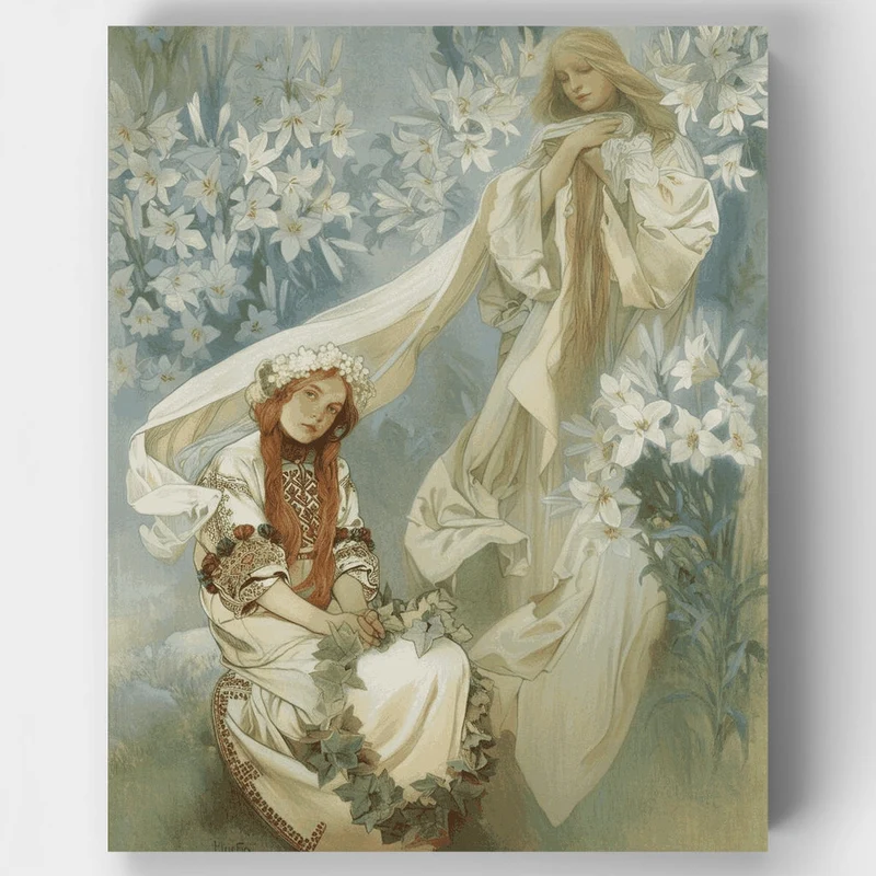 Madonna of the Lilies - Paint by Numbers Kit