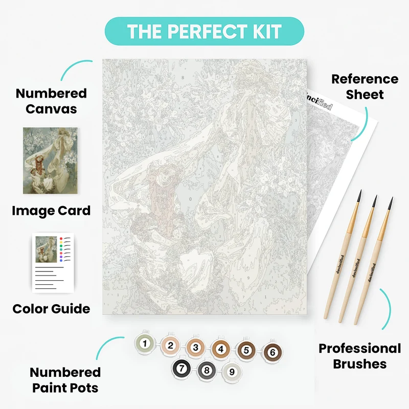 Madonna of the Lilies - Paint by Numbers Kit