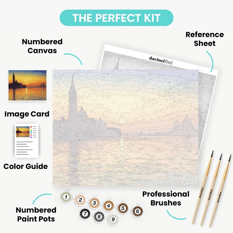 San Giorgio Maggiore at Dusk - Paint by Numbers Kit