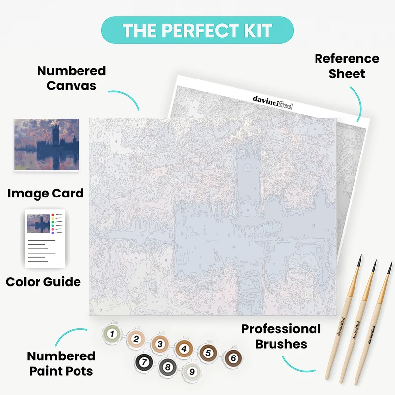 The Houses of Parliament, Sunset - Paint by Numbers Kit