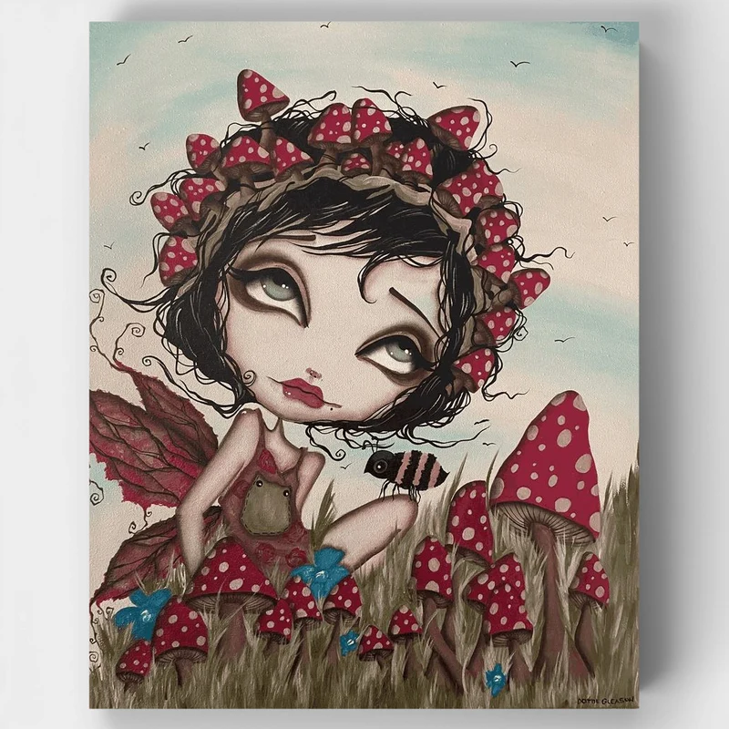 "Mushroom Fairy" Paint by Numbers Kit