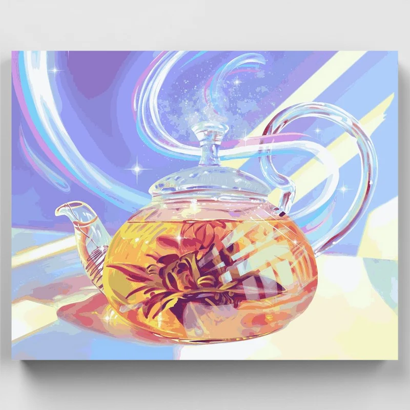 "Twinkling Teapot" Paint by Numbers Kit