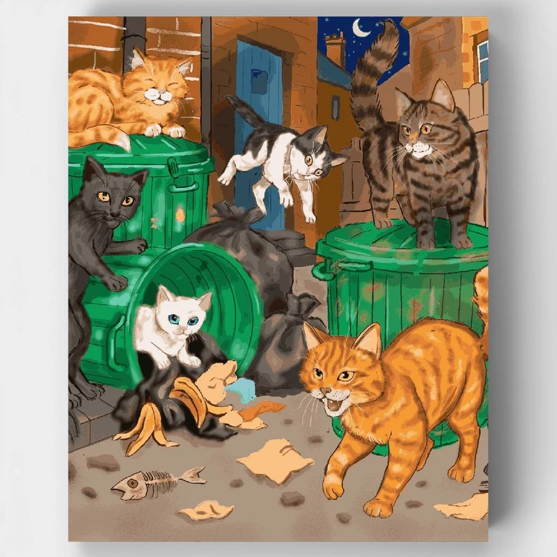 "Carry on Meowing up the Alley" Paint by Numbers Kit