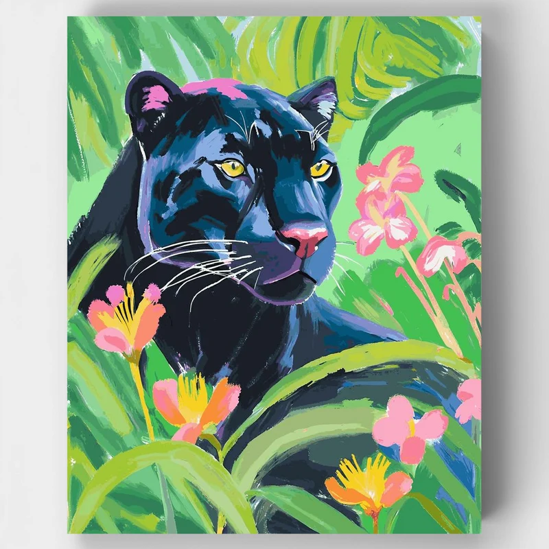 "Black Panther Shadow Majesty" Paint by Numbers Kit