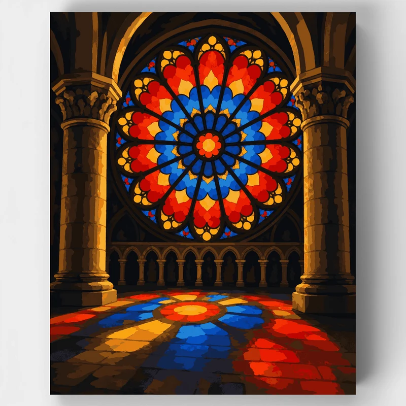 Rose Window Light - Paint by Numbers Kit