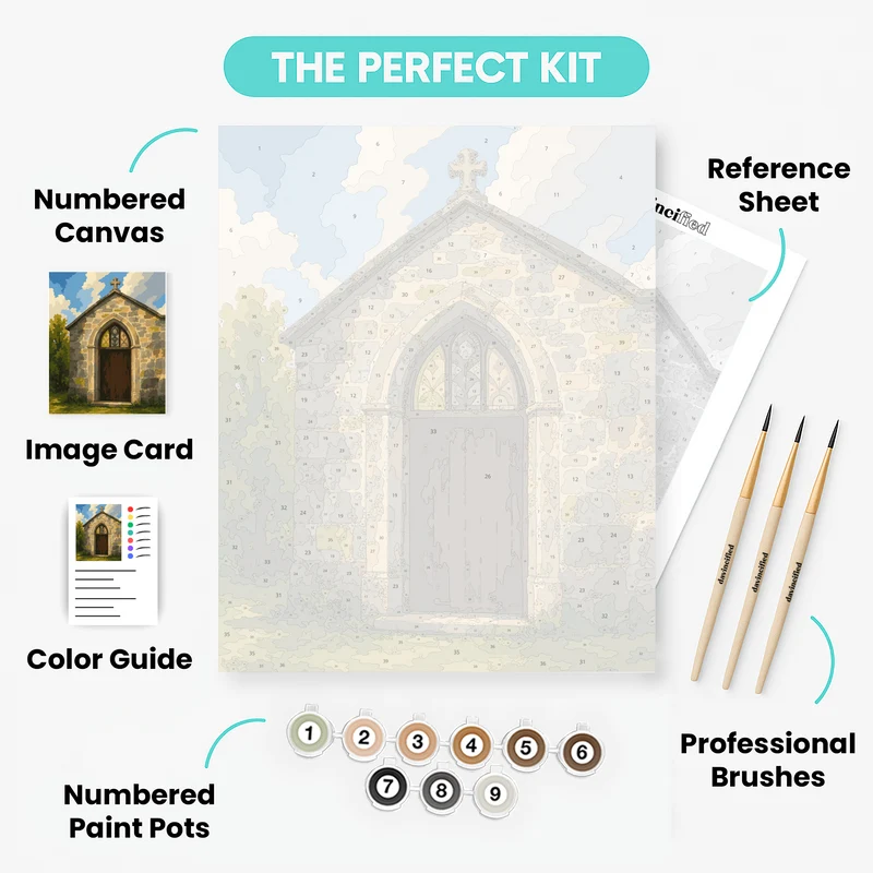 Gothic Chapel Door - Paint by Numbers Kit