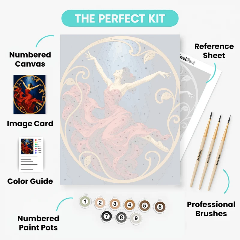 Red Dress Dancer - Paint by Numbers Kit