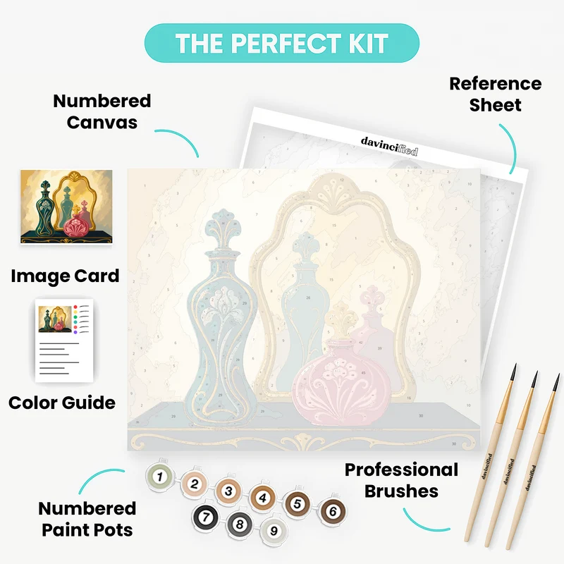 Ornate Perfume Bottles - Paint by Numbers Kit