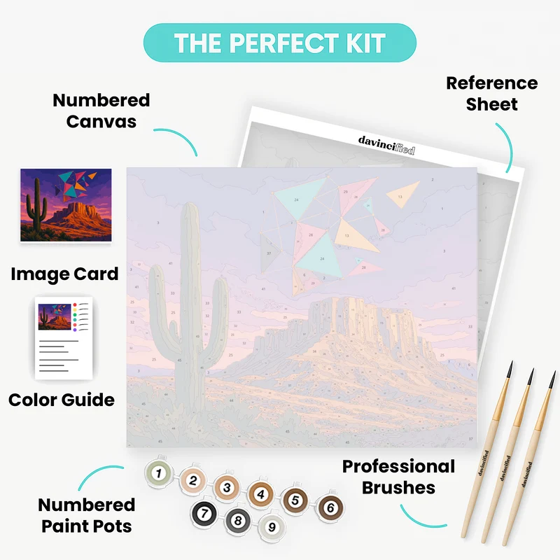 Desert Mesa Geometry - Paint by Numbers Kit