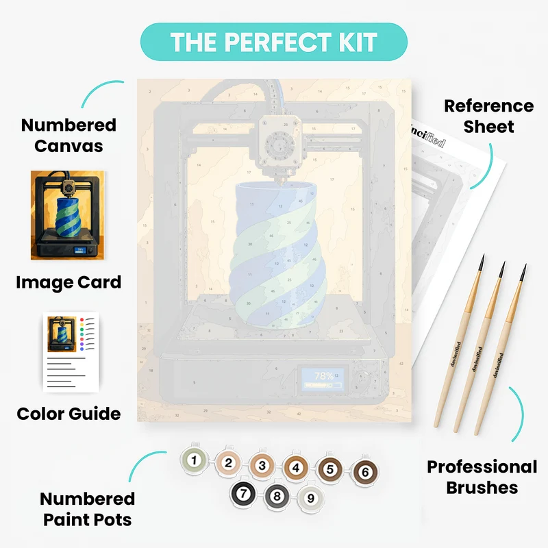 Spiral Vase Printing - Paint by Numbers Kit