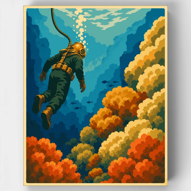 Deep Sea Diver - Paint by Numbers Kit