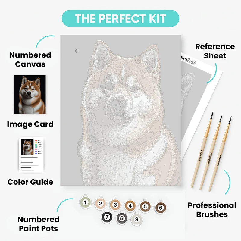 Shiba Inu Portrait - Paint by Numbers Kit