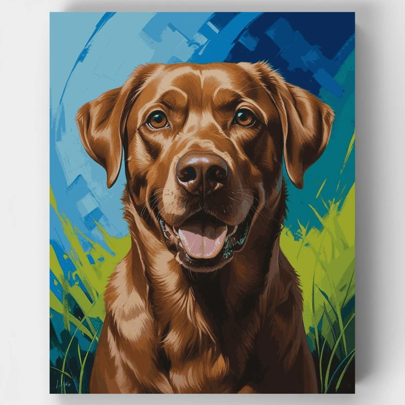 Chocolate Labrador Portrait - Paint by Numbers Kit
