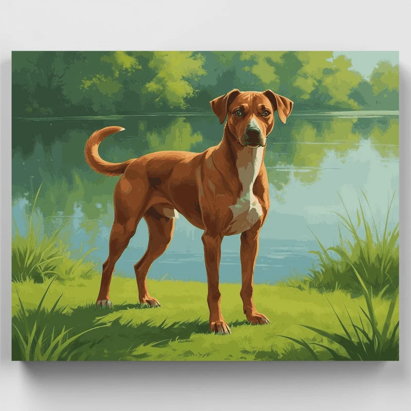 Loyal Dog by Lakeside - Paint by Numbers Kit