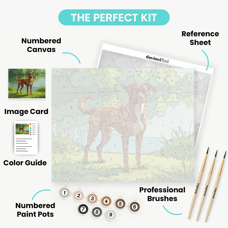 Loyal Dog by Lakeside - Paint by Numbers Kit