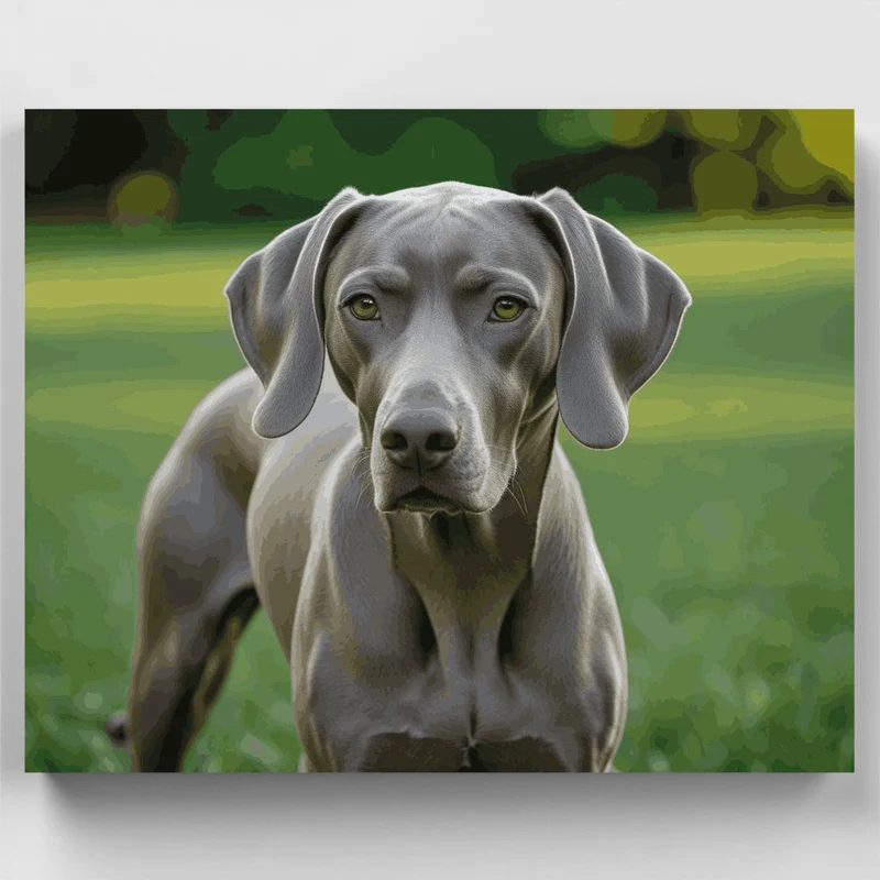 Elegant Weimaraner in Natural Setting - Paint by Numbers Kit