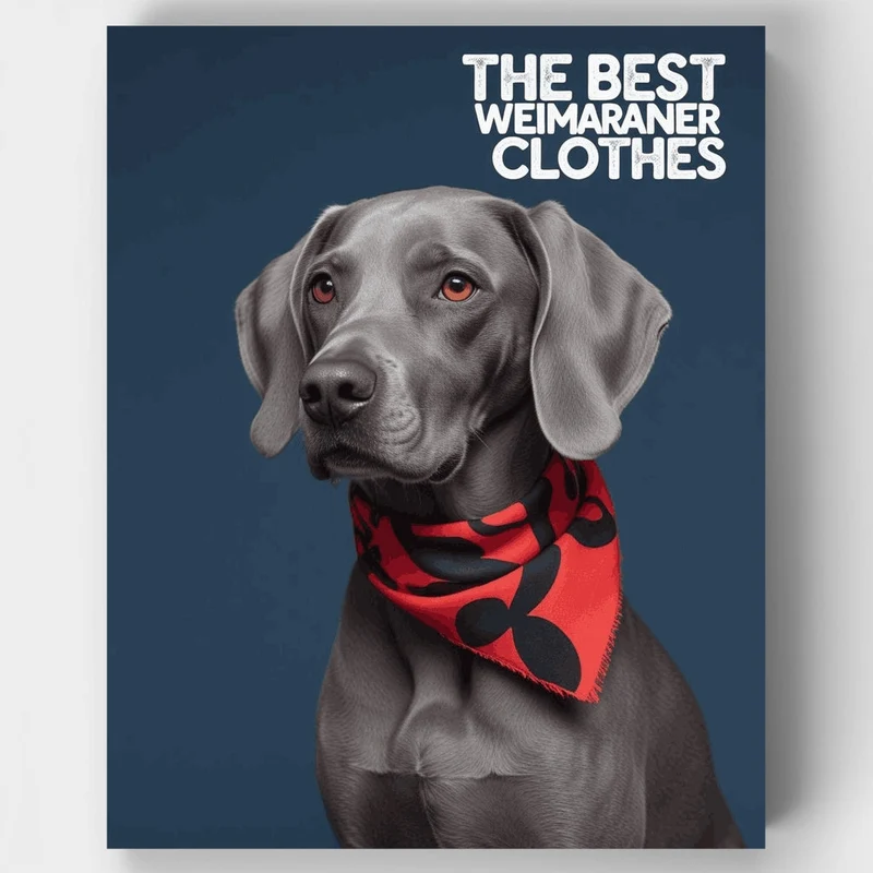 Weimaraner in Red Bandana - Paint by Numbers Kit