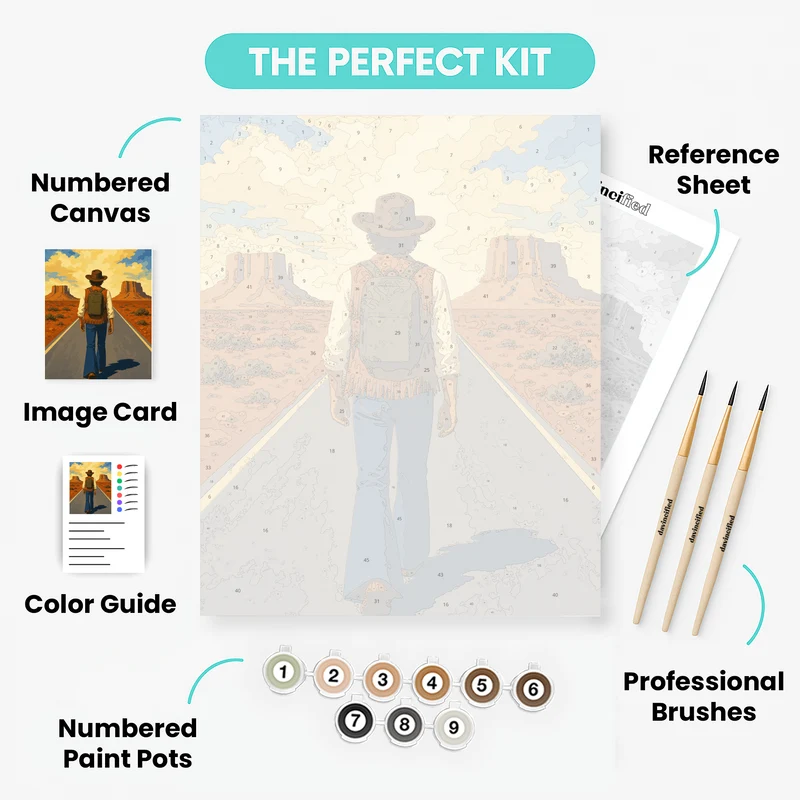 Desert Road Walker - Paint by Numbers Kit