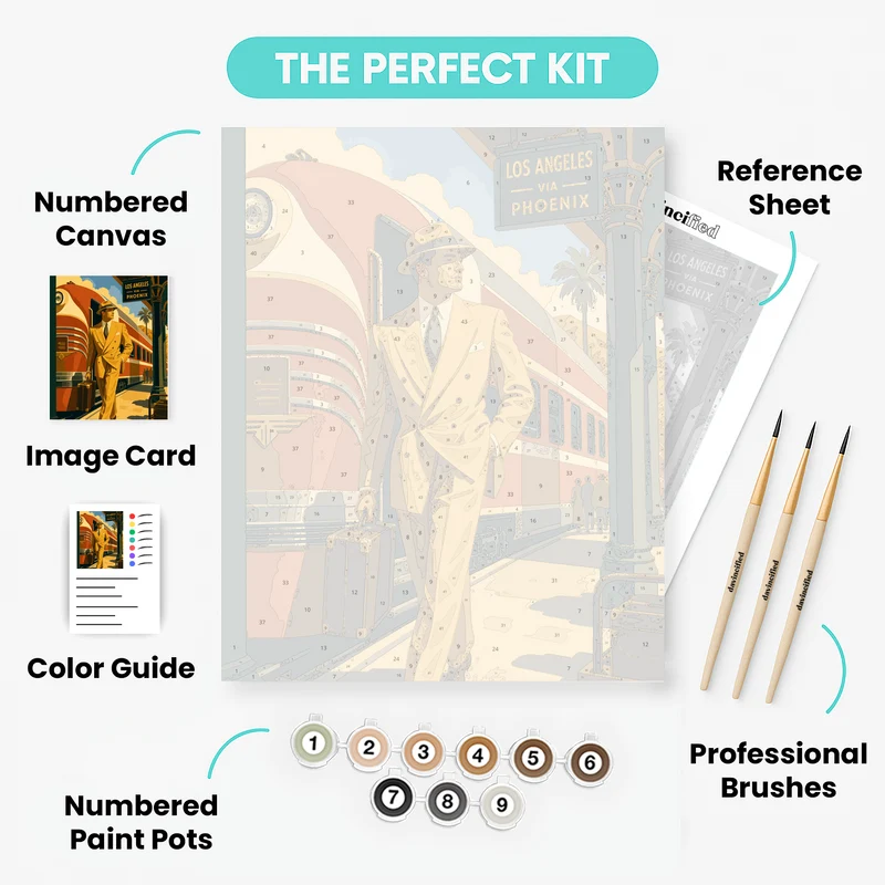 Golden Traveler Arrival - Paint by Numbers Kit
