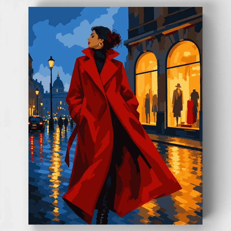 Red Coat Evening - Paint by Numbers Kit