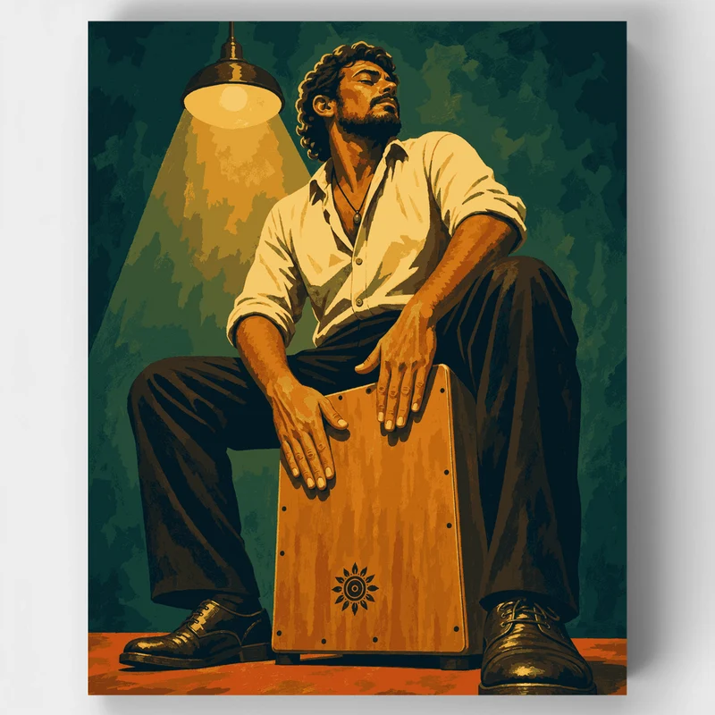 Cajon Rhythm Soul - Paint by Numbers Kit