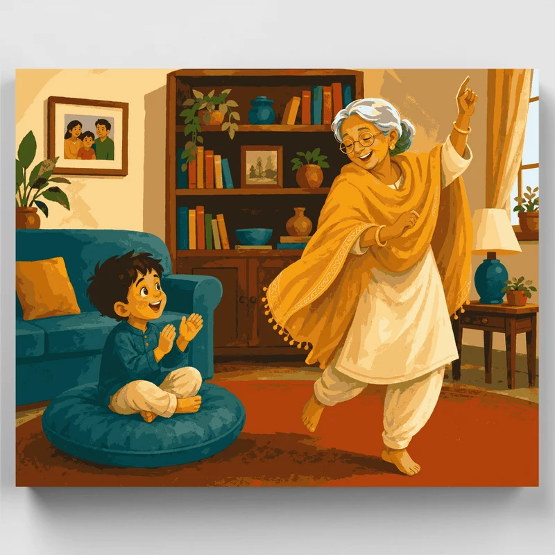 Dancing Grandma - Paint by Numbers Kit