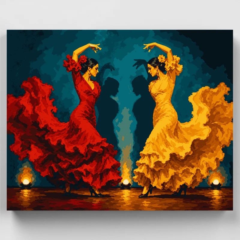 Dueling Flames - Paint by Numbers Kit