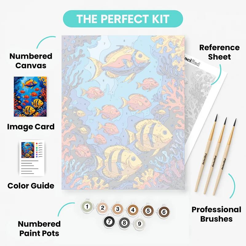Tropical Fish Coral Paradise - Paint by Numbers Kit