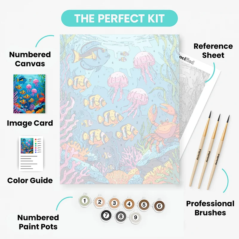 Vibrant Coral Reef Adventure - Paint by Numbers Kit
