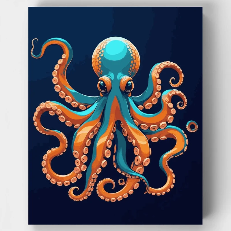Vibrant Ocean Octopus - Paint by Numbers Kit