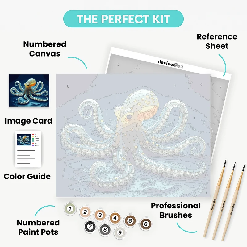 Translucent Octopus - Paint by Numbers Kit