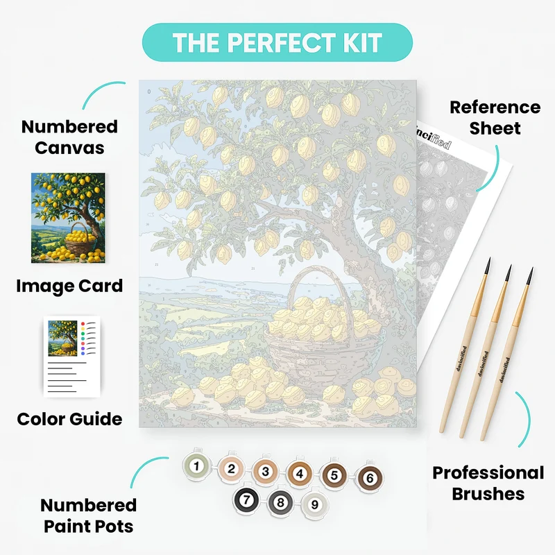Lemon Tree Harvest - Paint by Numbers Kit