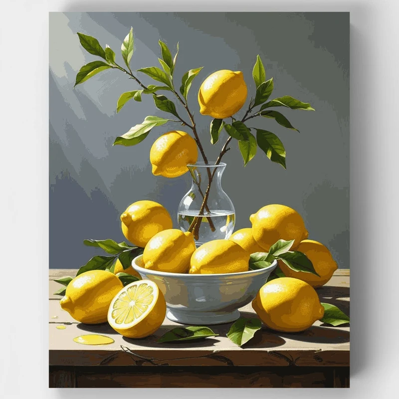Lemon Still Life - Paint by Numbers Kit