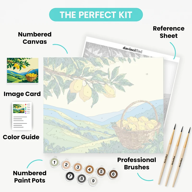 Lemon Grove Harvest - Paint by Numbers Kit