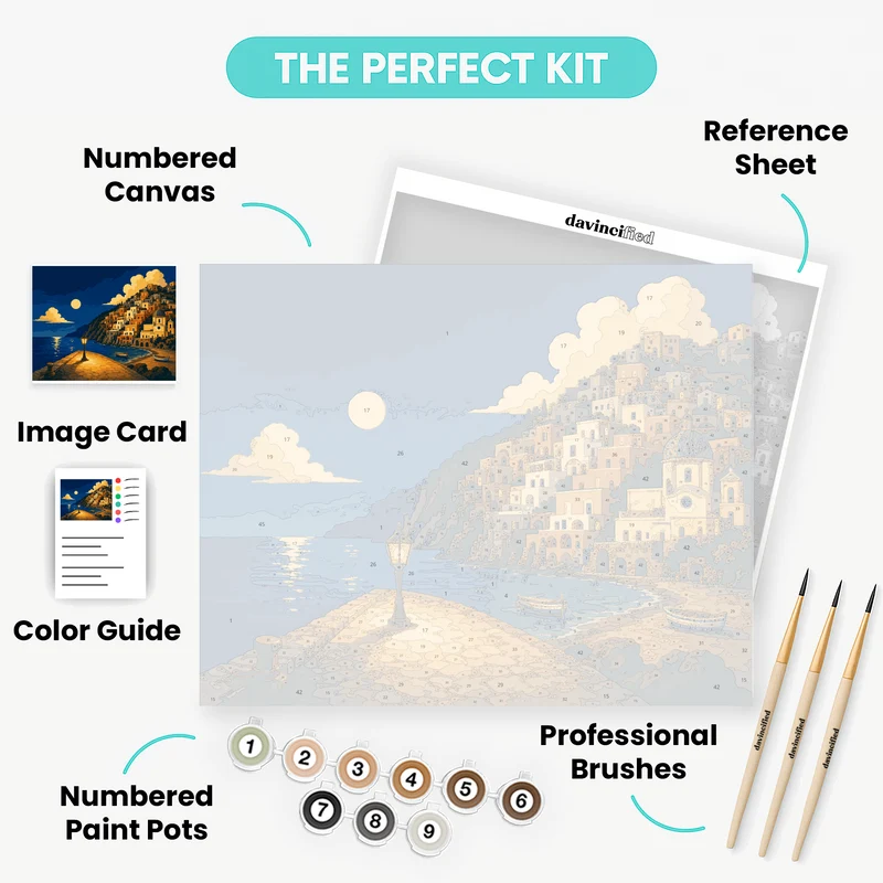 Moonlit Harbour - Paint by Numbers Kit