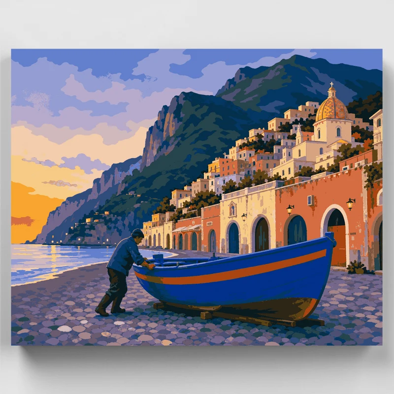 Fisherman at Dusk - Paint by Numbers Kit
