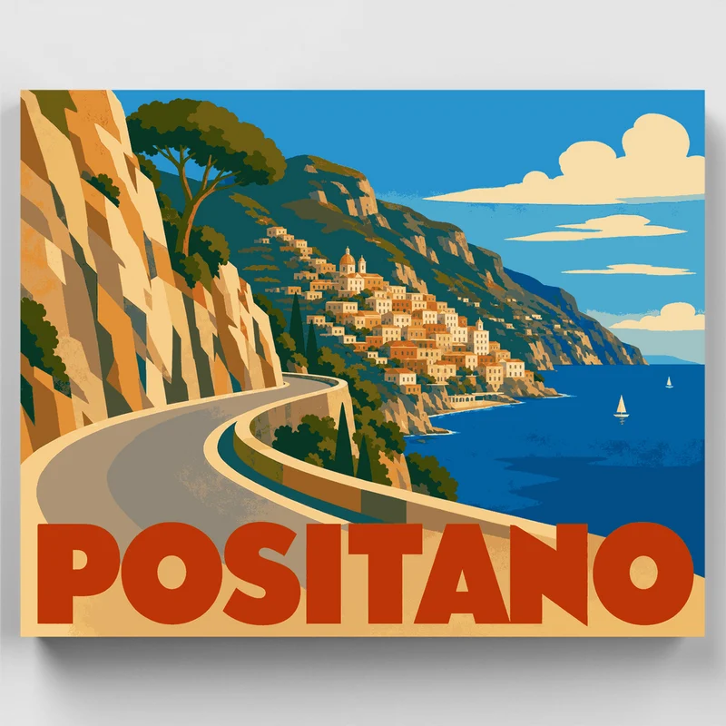 Winding Coastal Road - Paint by Numbers Kit