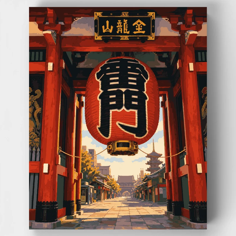 Kaminarimon Lantern - Paint by Numbers Kit